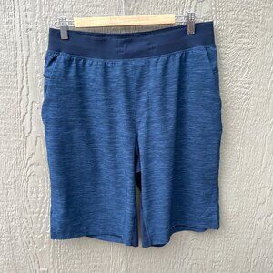 Lululemon T.H.E. Short Mens‎ Large Heather Blue Drawstring Athleisure LM7AATSX